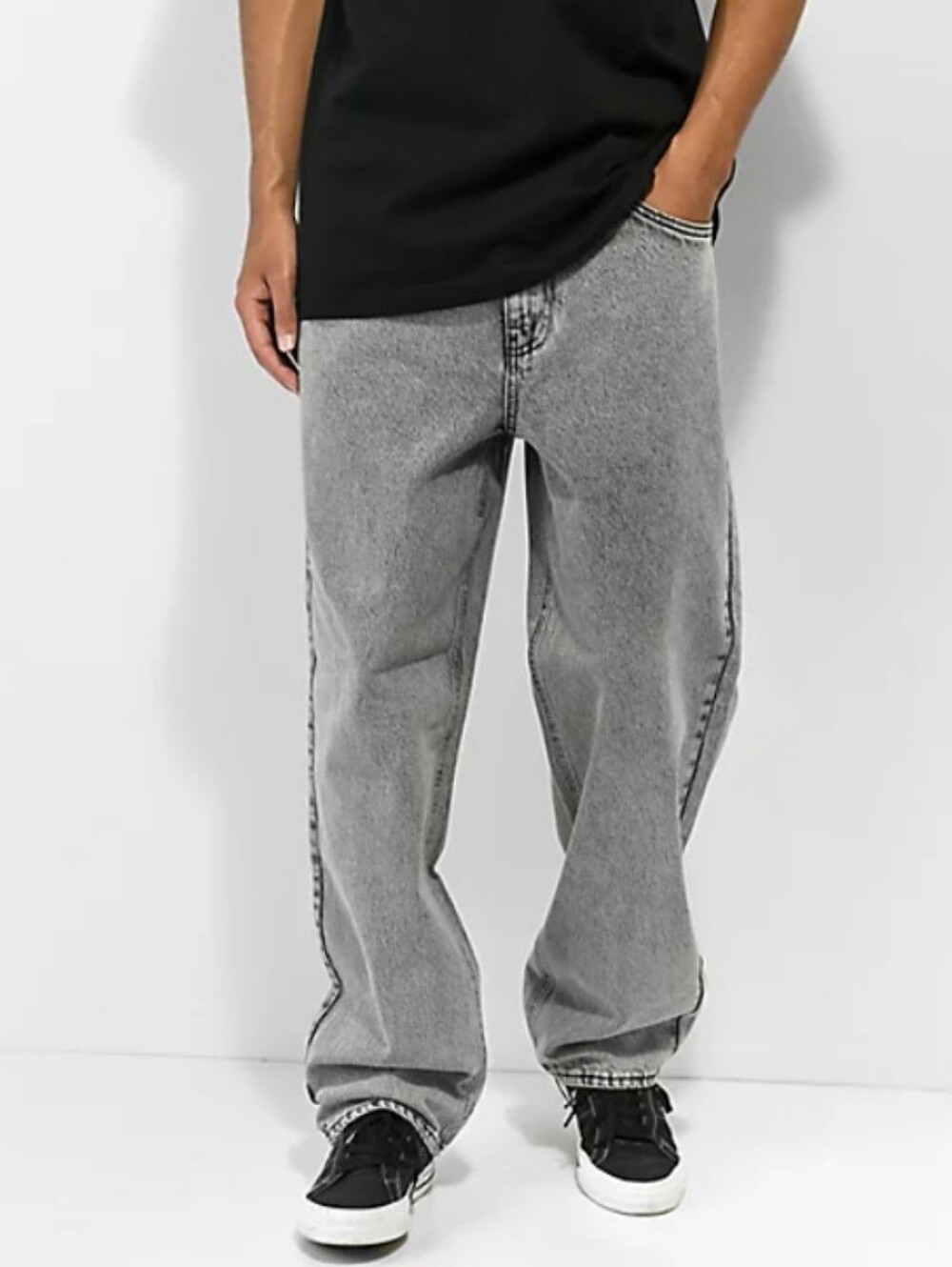 Empyre Scramble Grey Wash Loose Fit Skate Jeans